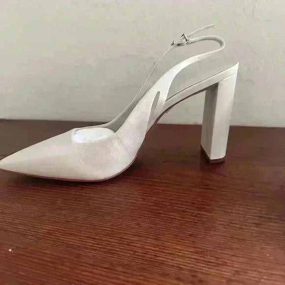 Schutz Blanche Pump in Pearl Size 9.5B Brand New Leather Heels - Picture 5 of 12